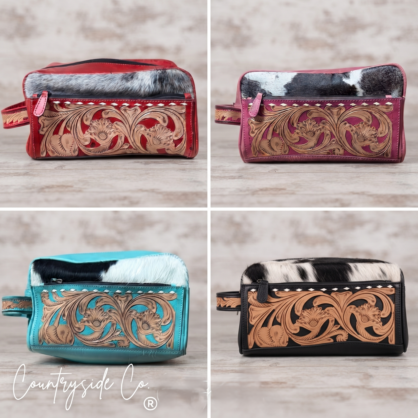 The Painted Desert Leather Toiletry Bag