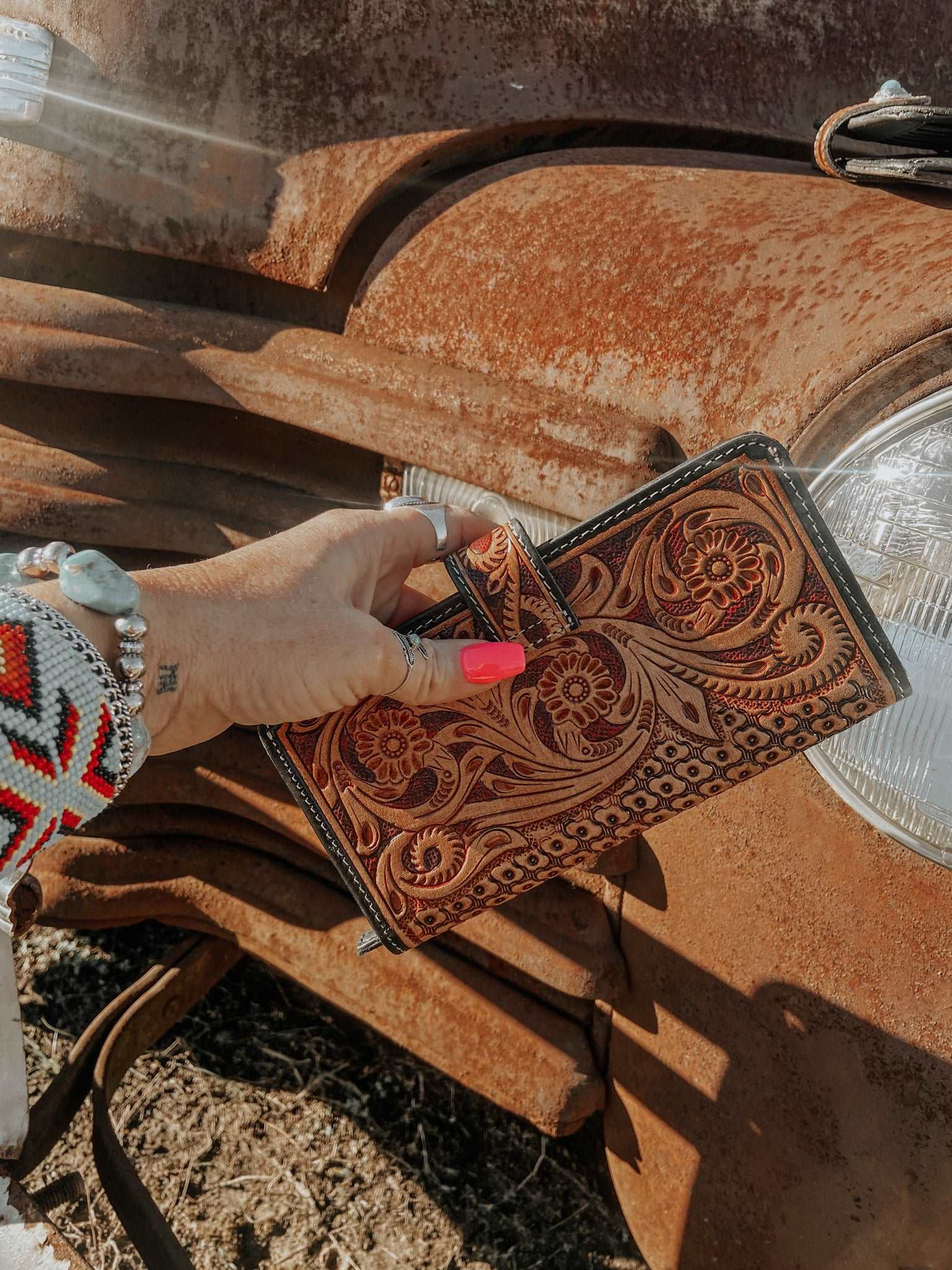 Bella Tooled Leather Wallet