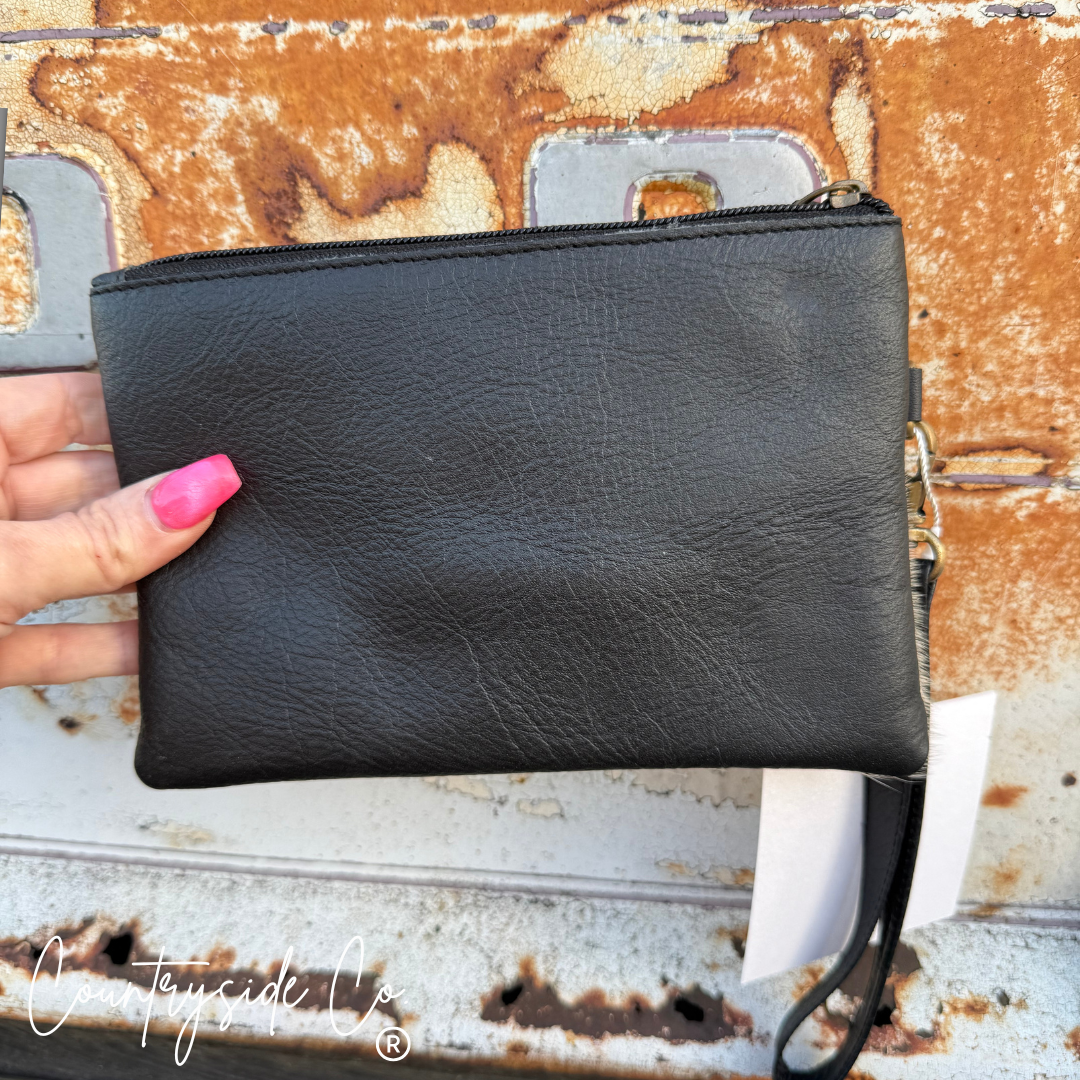 Midnight Range Cowhide Leather Wristlet