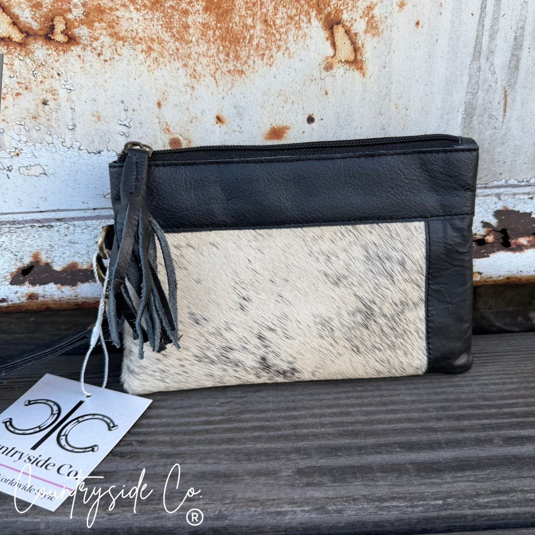 Midnight Range Cowhide Leather Wristlet