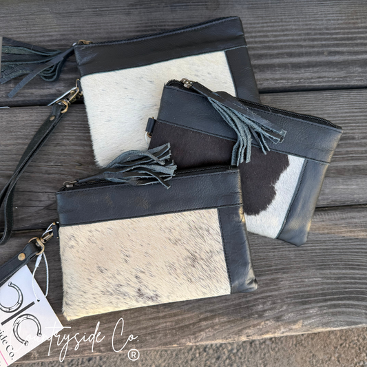 Midnight Range Cowhide Leather Wristlet
