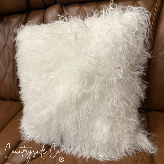 Mongolian Sheep Throw Pillow Cover