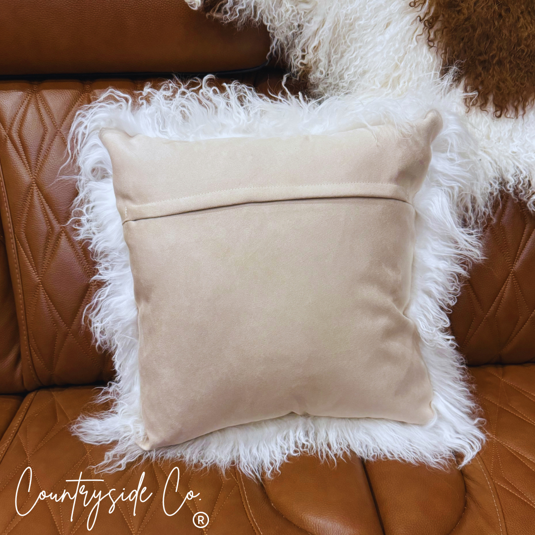 Mongolian Sheep Throw Pillow Cover