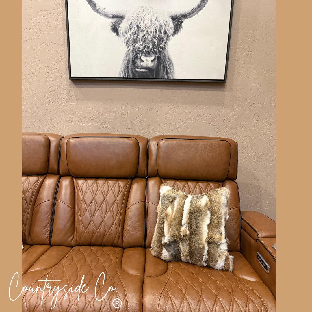 Rabbit Fur Throw Pillow Cover