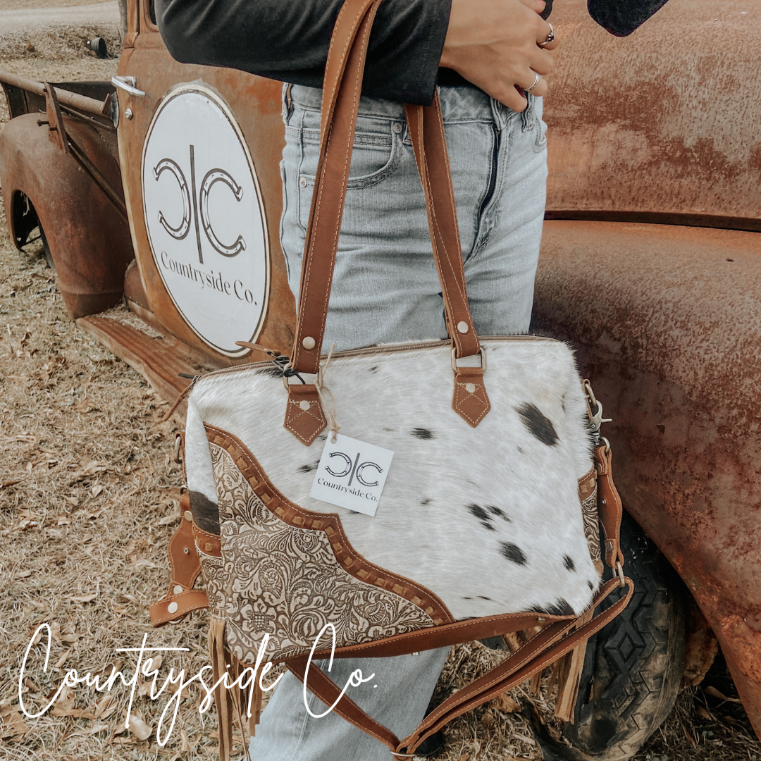 Laredo Cowhide Tooled Leather Concealed Carry Bag