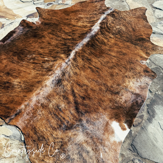 Brindle cowhide rug