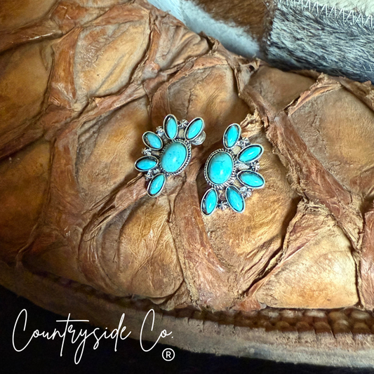 Flower Burst Turquoise Earring