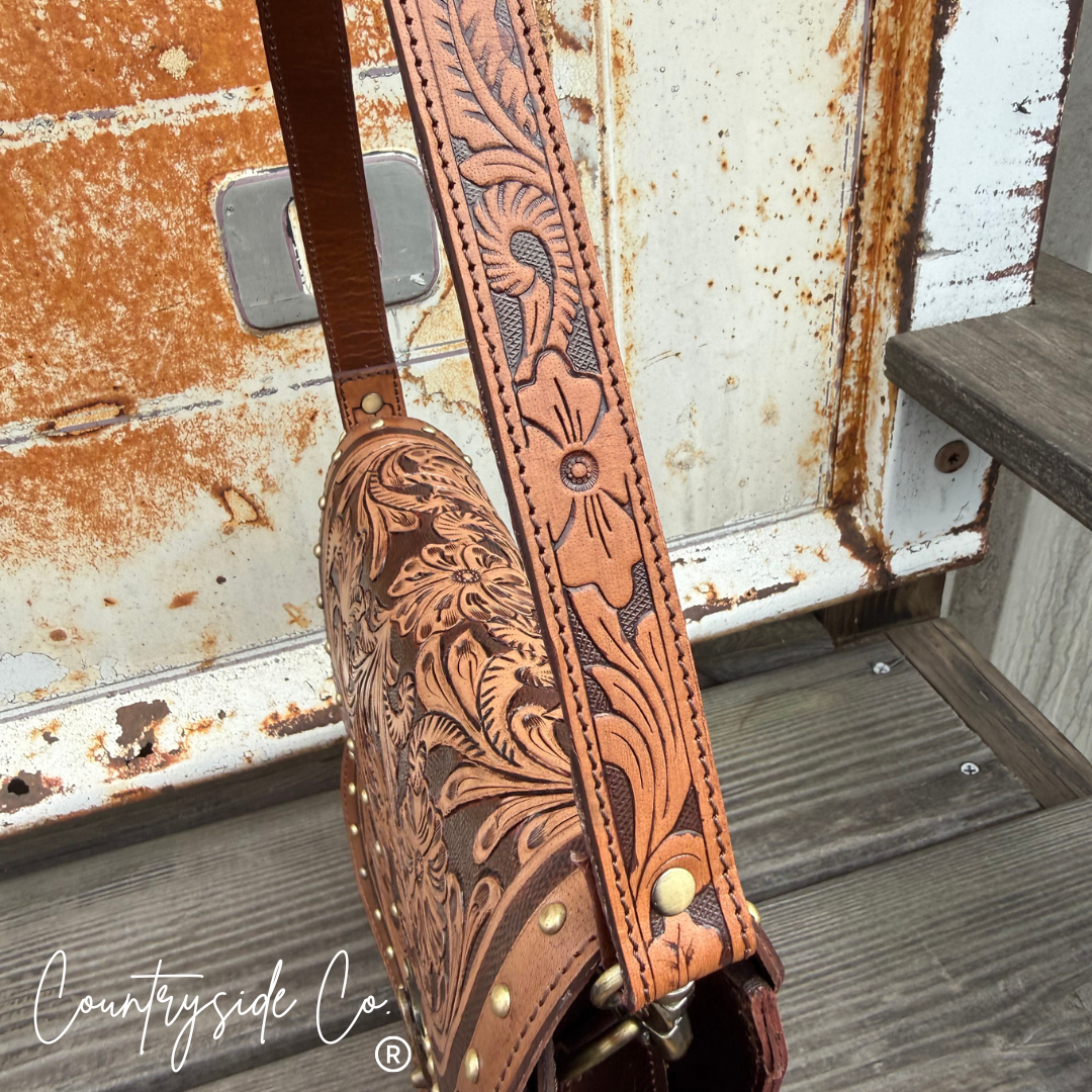 Western Legacy Tooled Leather Concealed Carry Handbag