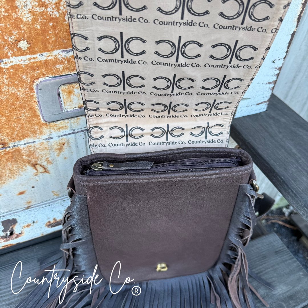 Cherry Crush Tooled Leather Purse