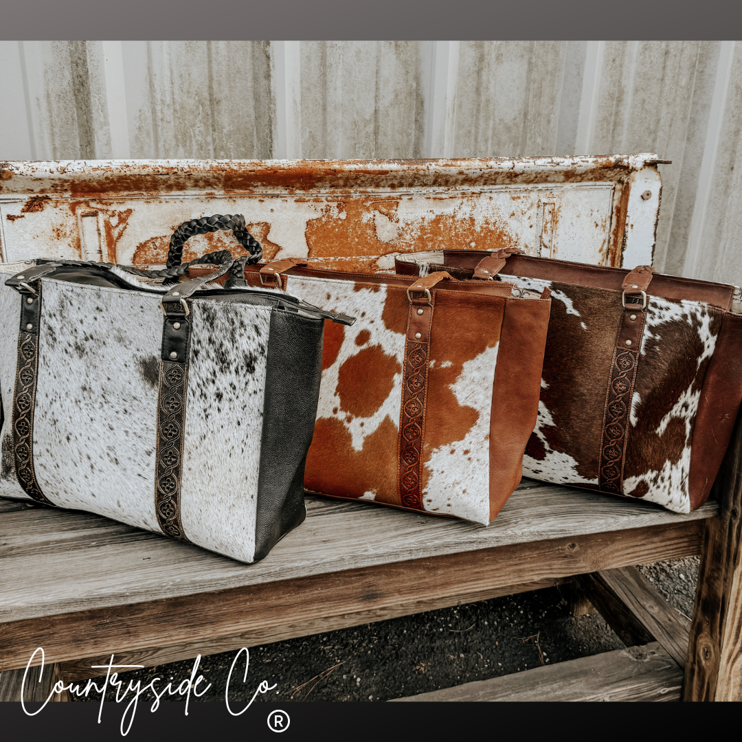 Dynasty  Cowhide Weekender, Tote Work Bag