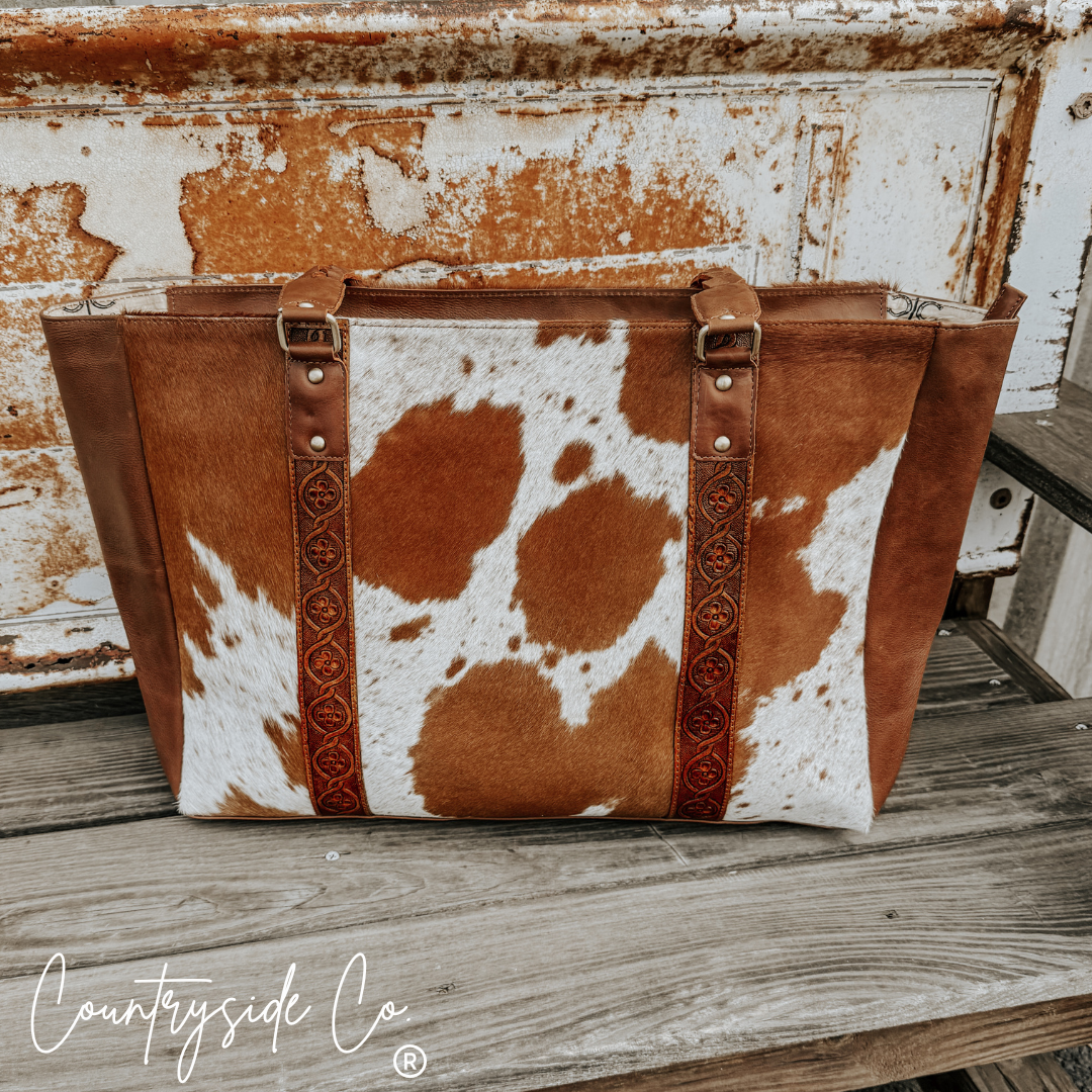 Dynasty  Cowhide Weekender, Tote Work Bag