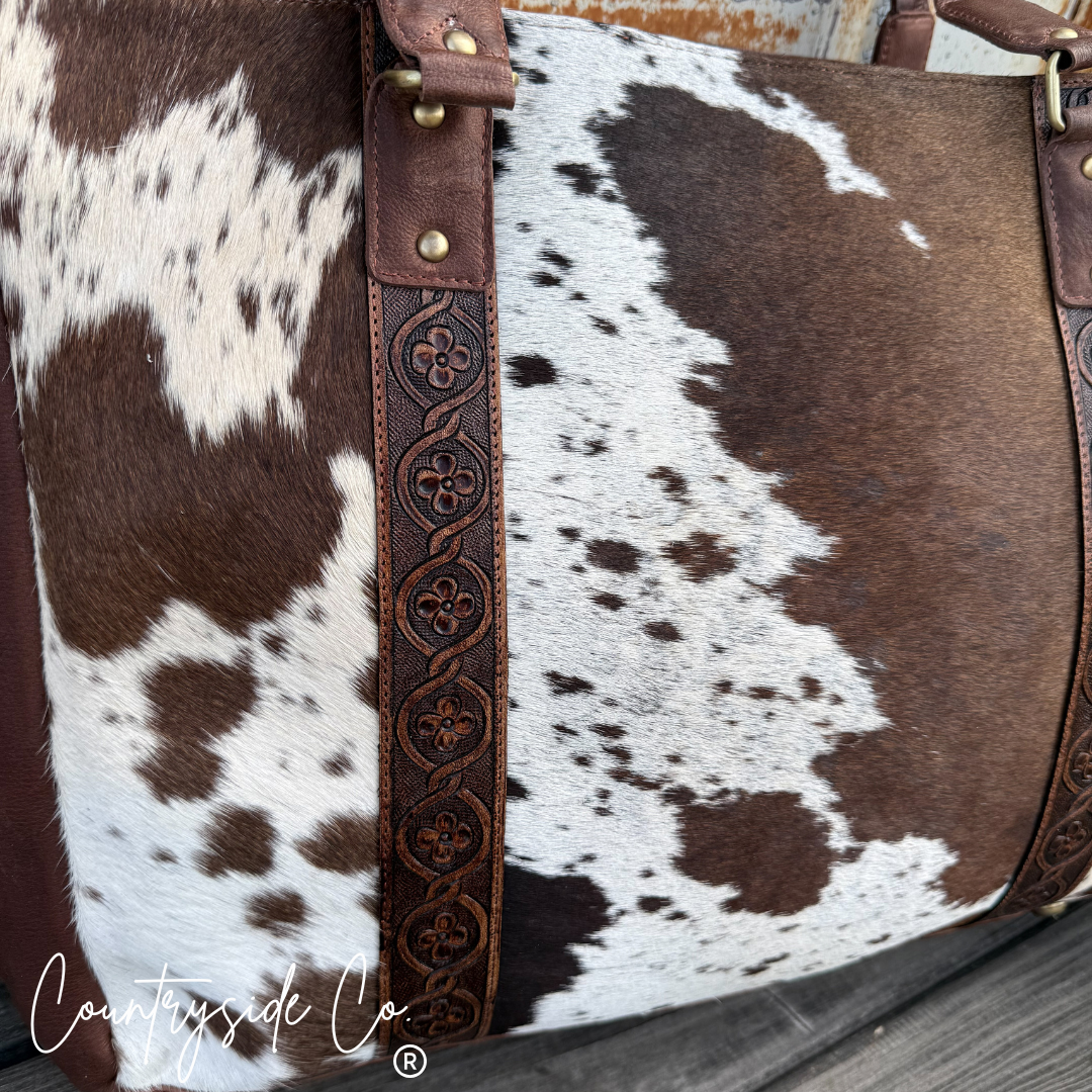 Dynasty  Cowhide Weekender, Tote Work Bag