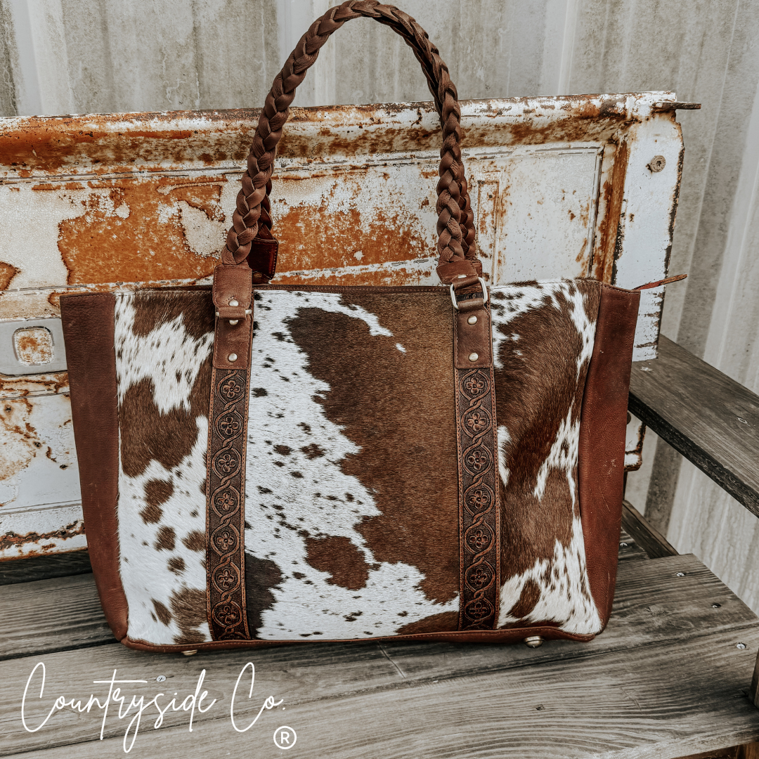 Dynasty  Cowhide Weekender, Tote Work Bag
