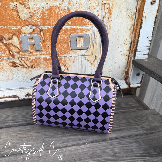 Pixie Checkered Speedy Bag