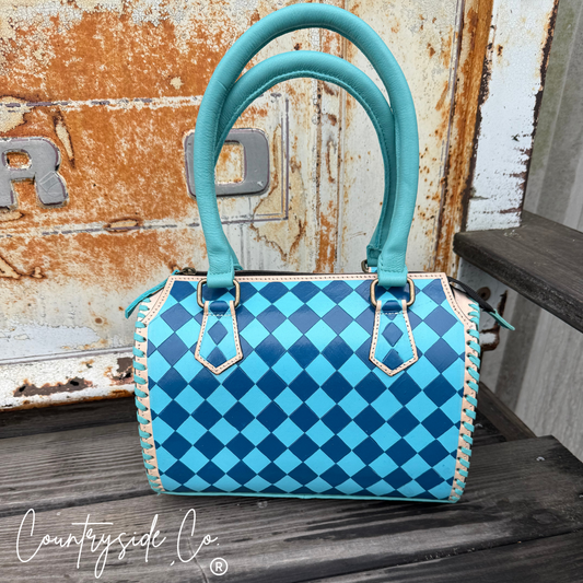 First Class Checkered Speedy Bag