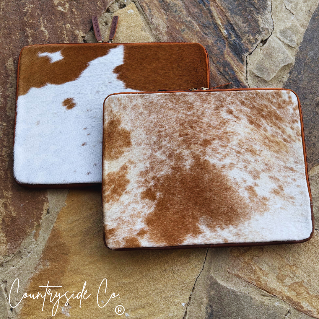 Cowhide Laptop Sleeve, Computer Bag