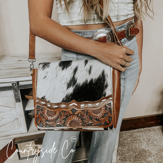 Magdalene Cowhide Concealed Carry Bag by Countryside Co.