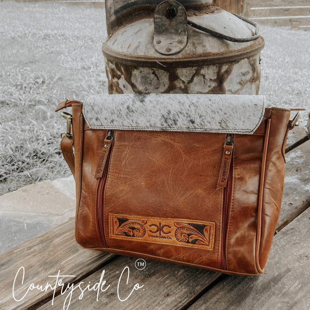 Magdalene Cowhide Concealed Carry Bag by Countryside Co.