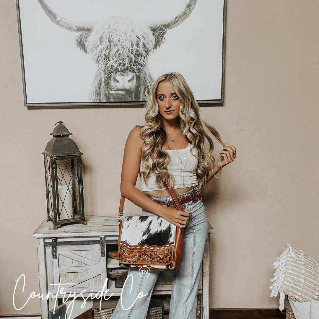 Magdalene Cowhide Concealed Carry Bag by Countryside Co.