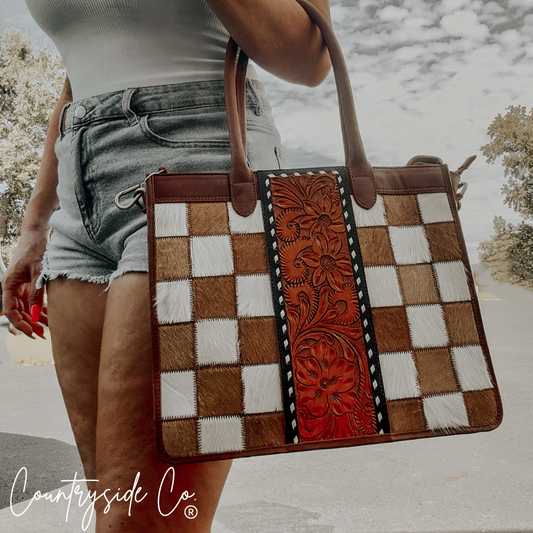 leather handbag tote
