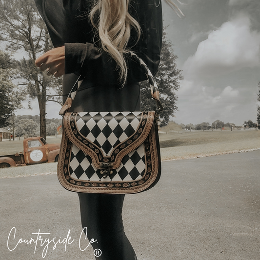 Zadie Tooled Leather Concealed Carry Handbag