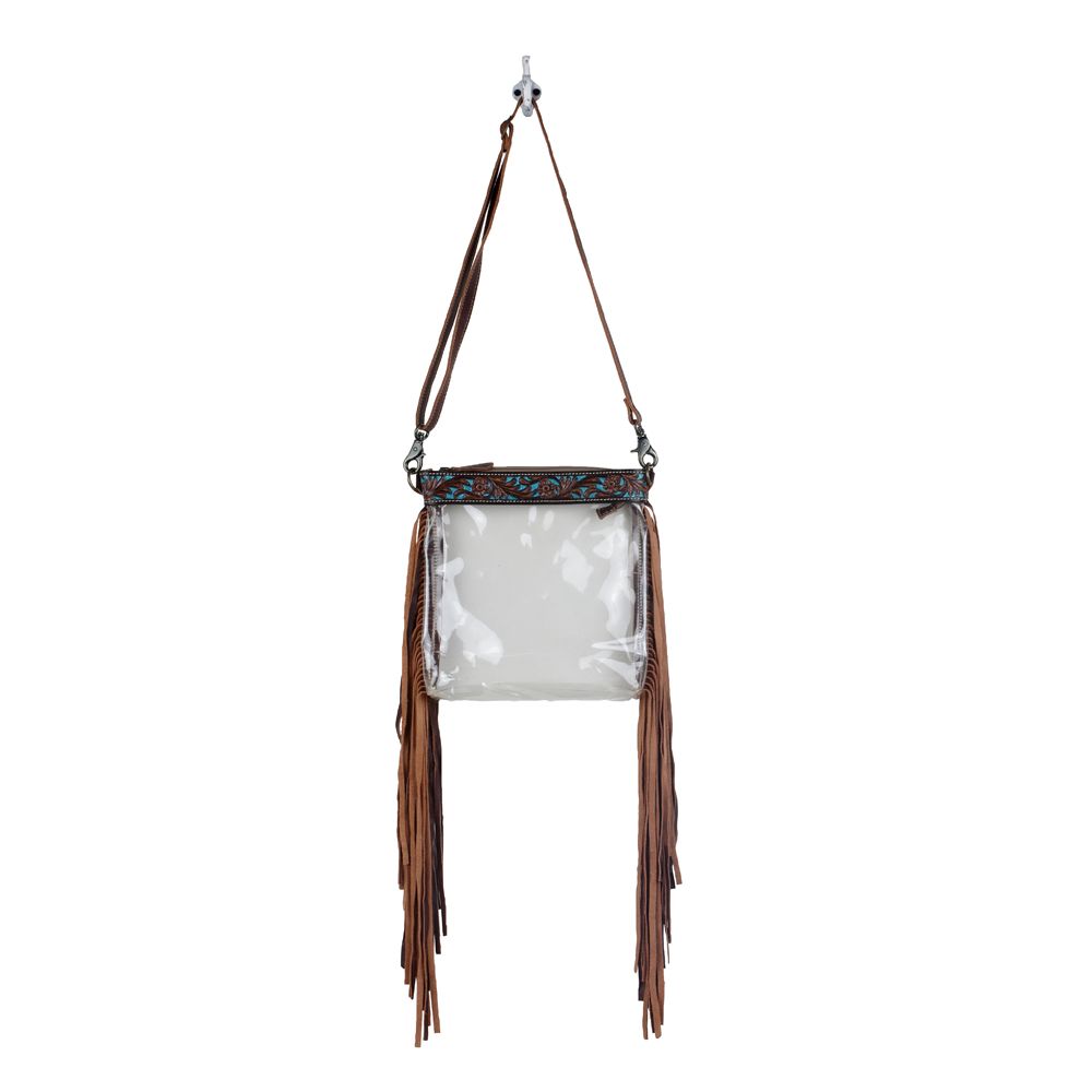 Clear cheap fringe purse